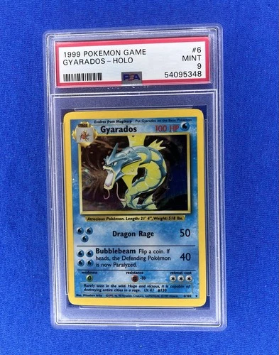 1999 POKEMON GAME #6 GYARADOS-HOLO PSA 9