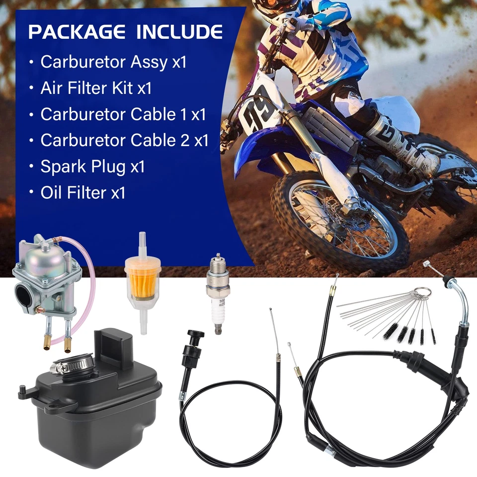 Carburetor Assy + Air Filter w/Cable For Yamaha PW50 2008 - 2024 5PG-14101-11-00 - Image 4 of 4