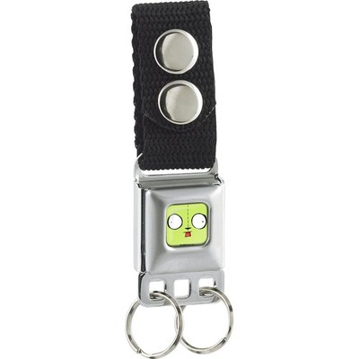 Keychain - Invader Gir Face Close-Up Full Color Green ACC NEW