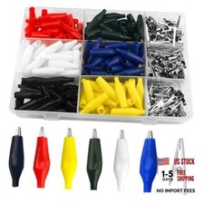 150 PCS 30-35mm Alligator Clips Electrical Test Clamps with Protective