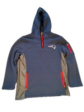 New England Patriots NFL Apparel 1/4 Zip Pullover Boys L 14/16 Hoodie EUC