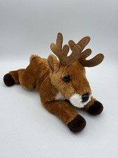 Aurora Brown Reindeer Moose Elk 2003 Plush Stuffed Animal Toy Beanie Pellets 7  L