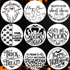 Halloween Stencils Painting Wood 12 Large Hey Boo Trick Treat Hocus Pocus
