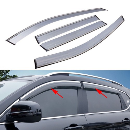 Car Window Visor Deflector Rain Guards Chrome Trim for Toyota Tacoma 2024-2027 - Imagen 1 de 8