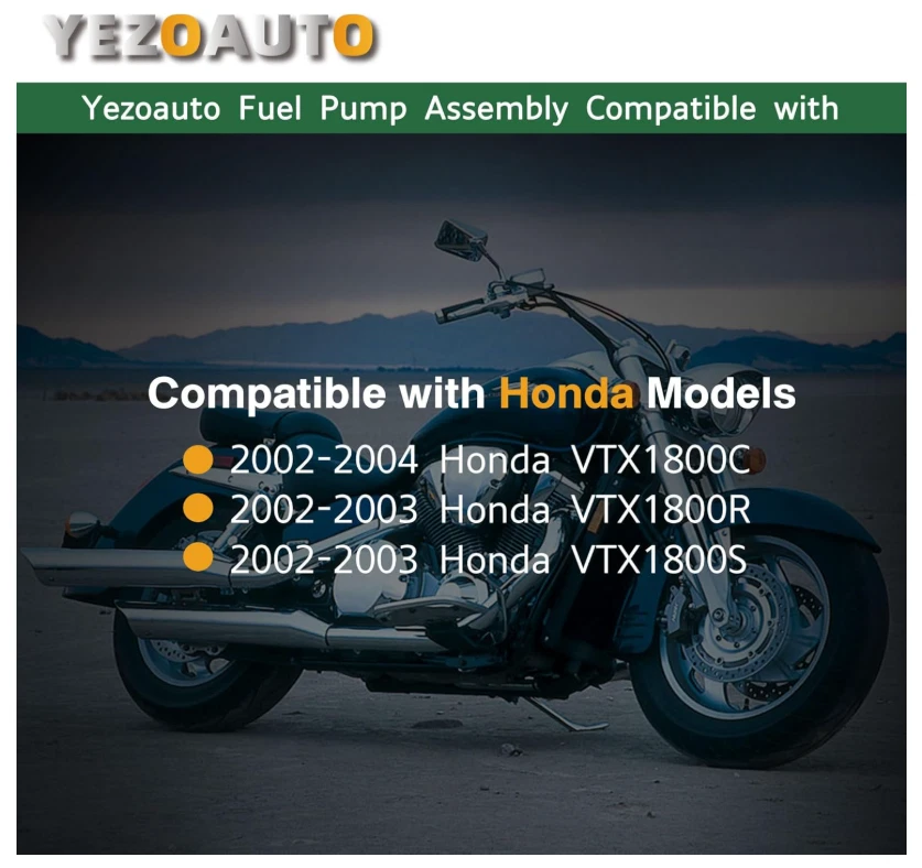 Conjunto de bomba de combustible para Honda VTX1800C A AC 2002-2004 / VTX1800R A 2002-2003 AC 2 Foto 3 de 4