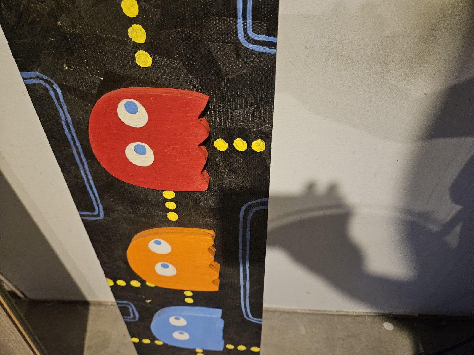 PAC MAN ARCADE GAME WOOD SIGNAGE COOL VINTAGE  ART CLASSIC RARE Great For Caves!