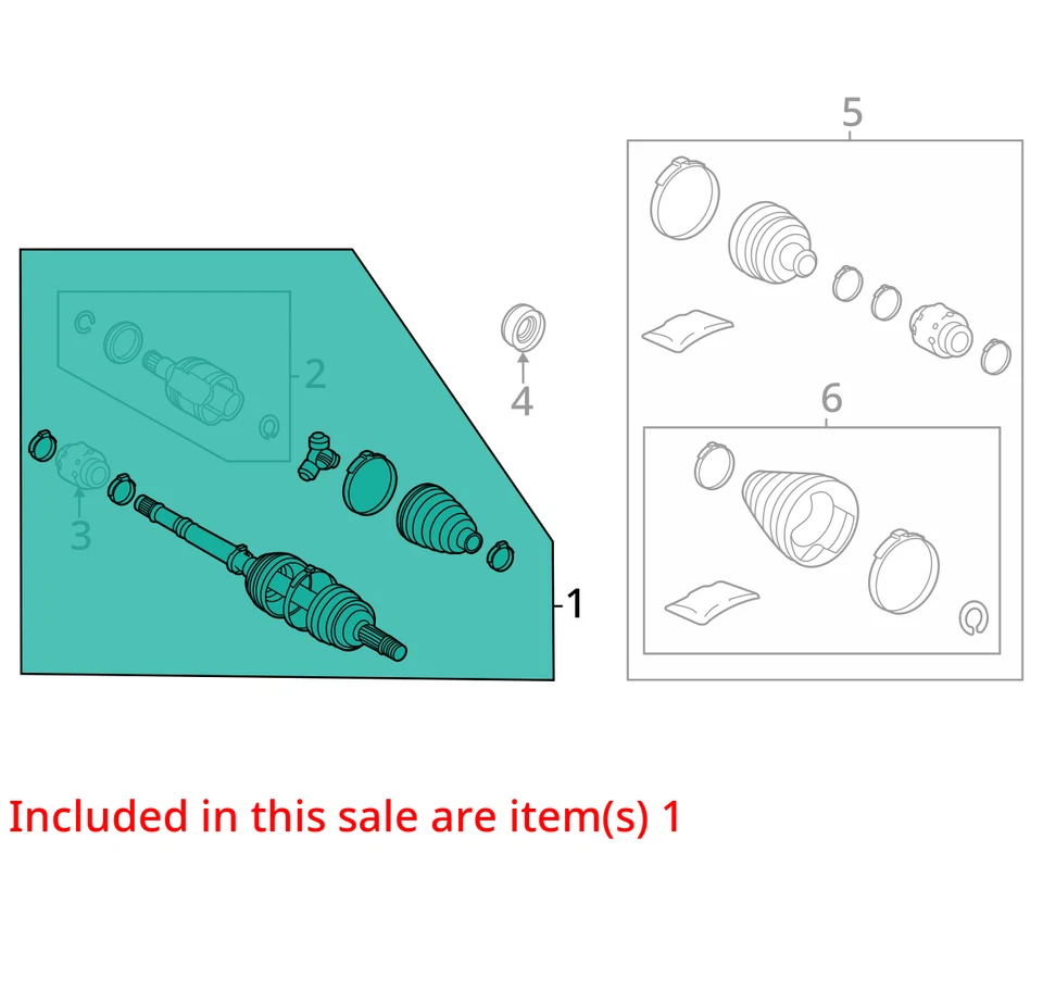 2021-2024 TOYOTA SIENNA OEM LH 2.5L FWD FRONT LEFT CV AXLE SHAFT 4342008120 *99K - Image 3 of 4