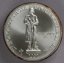 2002 “Greensboro, NC  “Unsung Hero 1oz .999 Fine Silver 90.00 per troy oz