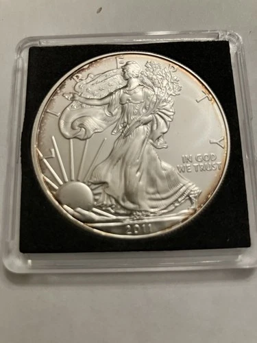 2011 American Eagle Coin .999 Fine Silver 1 Ounce Case Included Uncirculated