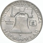 1958-D Franklin Half Dollar AU 90% Silver *1479 — photo 2