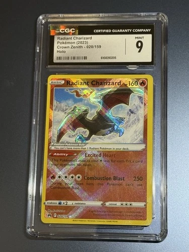 Radiant Charizard Crown Zenith 020/159 Holo Radiant Rare CGC MINT 9