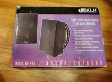 KLH AUDIO HD-53B Shielded Stereo Indoor and Outdoor Speaker Pair NEW Old Stock