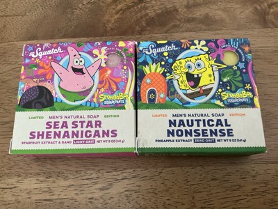 Dr. Squatch Mens Limited Edition SPONGEBOB SQUAREPANTS PATRICK Natural Soap Bars