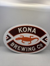 Kona Brewing Co Lizard Logo 12x17 Metal Tin Tacker Bar Beer Sign