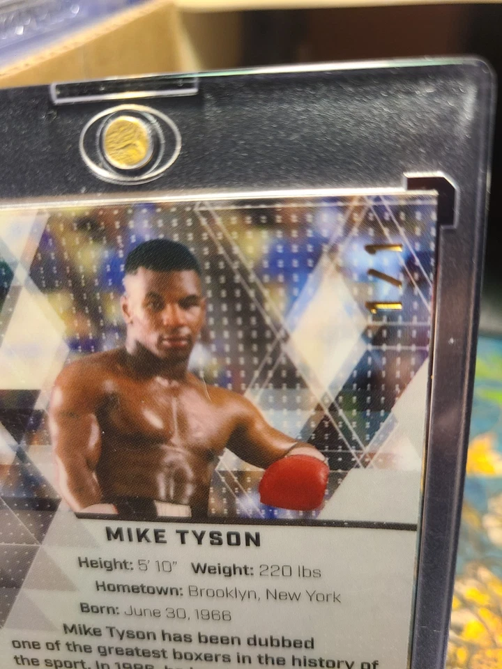 2021 Super Glow Sports 1st gen Mike Tyson 1/1 Silver Superfractor - Image 3 of 4