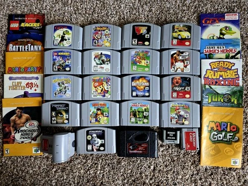 New ListingHUGE Lot of 18 Nintendo 64 Games & More! Mario 64 Mario Kart Diddy Kong Etc...