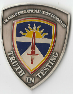 U.S. Army Operational Test Command Coin 2.25" DIA C-3 | eBay