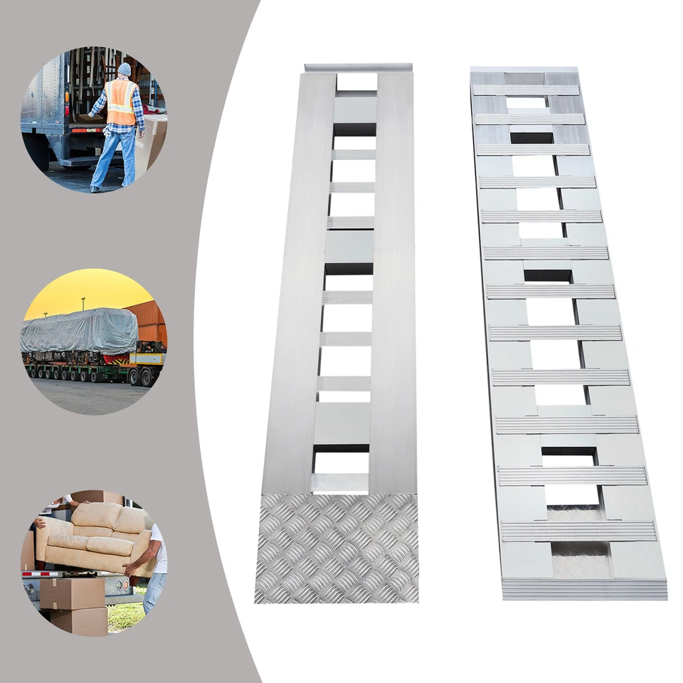 2-Pack 6800lbs Truck Car Auto Trailer Ramps Trailer Ramp Loading Ramps Aluminum - Image 4 of 4