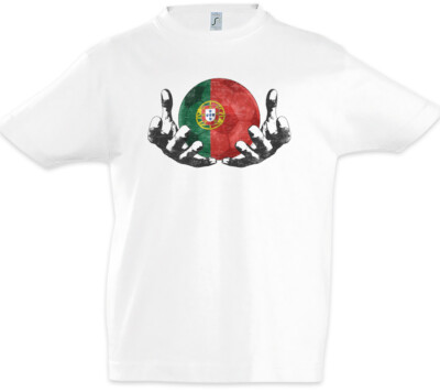 Portugal Football Magic Ball Kinder Jungen T-Shirt portugiesische Fußball Flagge