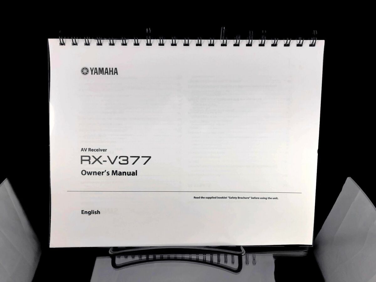 Yamaha RX-V377 AV Receiver Manual Instructions User Guide Yamaha RX-V377 AV Receiver Manual Instructions User Guide