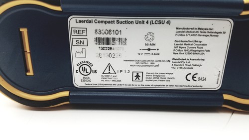Laerdal Compact Suction Unit 4, LCSU 4 - 83006101 - Untested - Picture 4 of 10