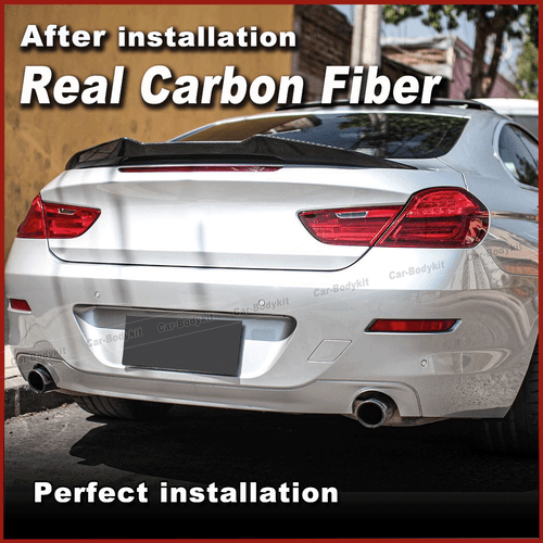 Für BMW F13 F06 640i 650i M6 12-18 Carbon Spoiler Lippe Abrisskante Heckspoiler - Bild 3 von 11
