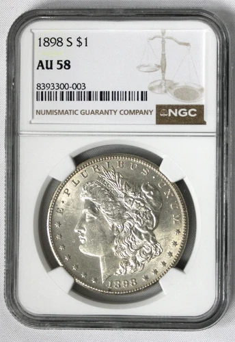 1898-S Morgan Dollar - NGC AU58 !!! Better Date !!!