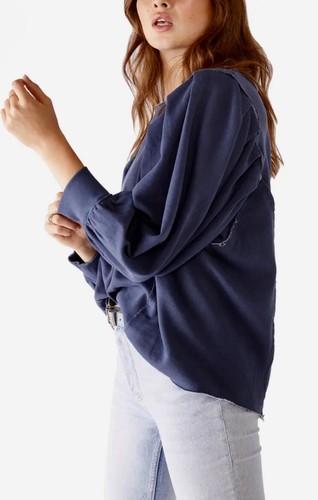 Free People Sweatshirt Rosey Pleated 