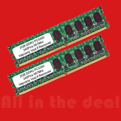 4GB Kit 2x2GB DDR2 667MHz PC2-5300 1.8V CL5 240 Pin Dimm Memoria Desktop 143819s - Foto 11