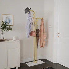 Heavy Duty Dual-pole Clothes Rail Anti-Collapse Garment Rack Coat Hanger Stand