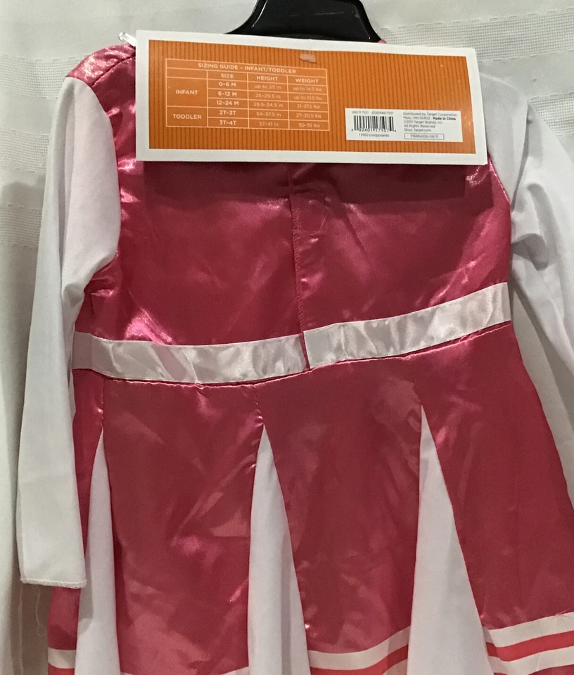 "Cheerleader" Go Team ~ Vestido Rosa Infantil / Disfraz Talla 12-24 Meses NUEVO Foto 4 de 4