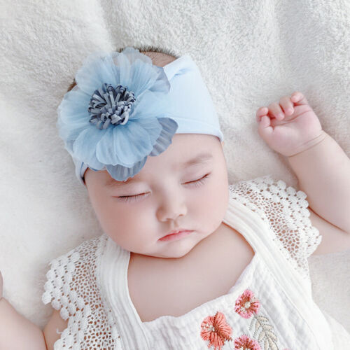 Baby Hat Summer Girl Cute Cotton Forehead Protector Hair Band Newborn  Flower | eBay