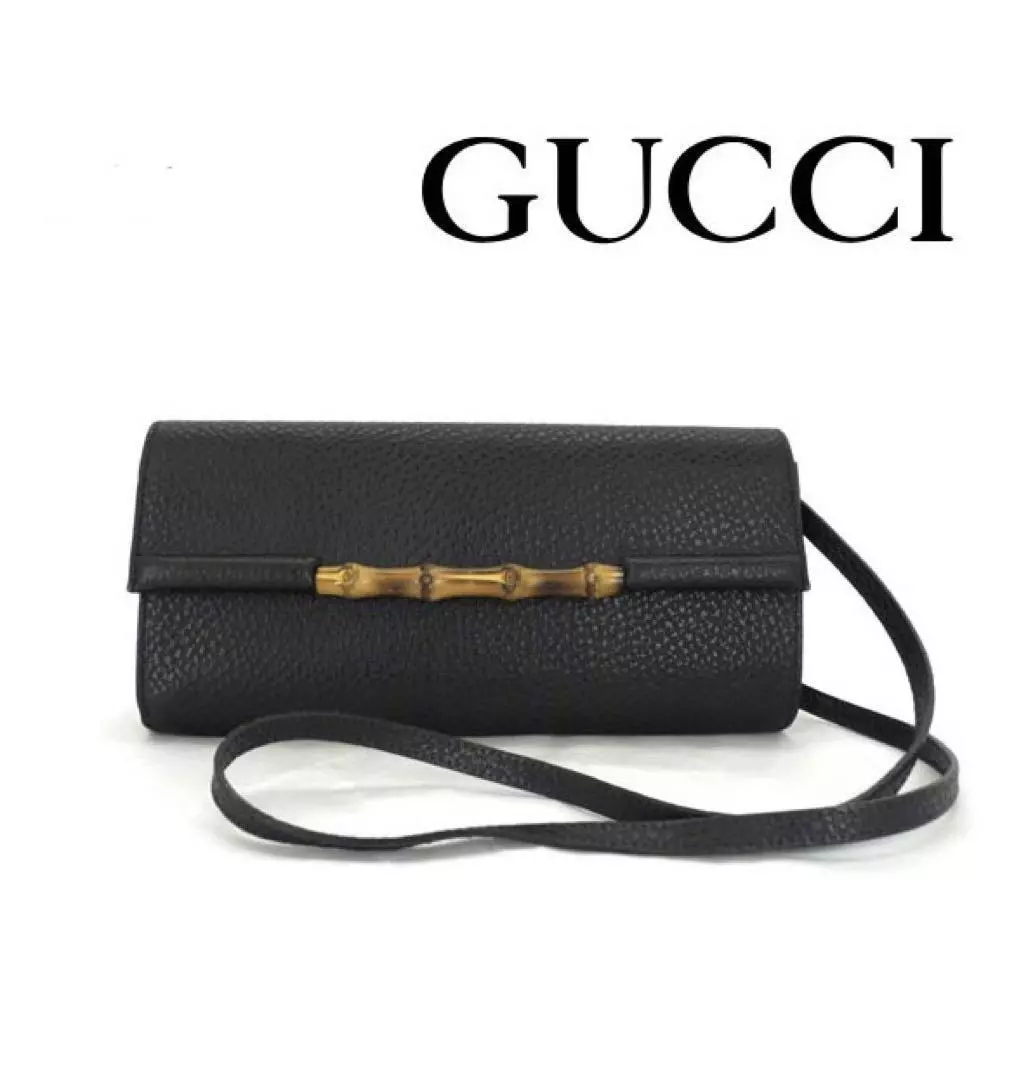 Rare sac pochette pochette bambou sangle amovible GUCCI
