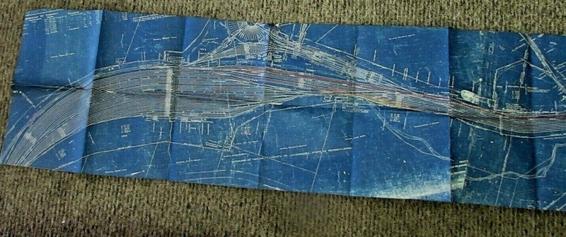 1921 DELAWARE LACKAWANNA & WESTERN R.R. HAMPTON RAIL YARD - SCRANTON BLUE PRINTS