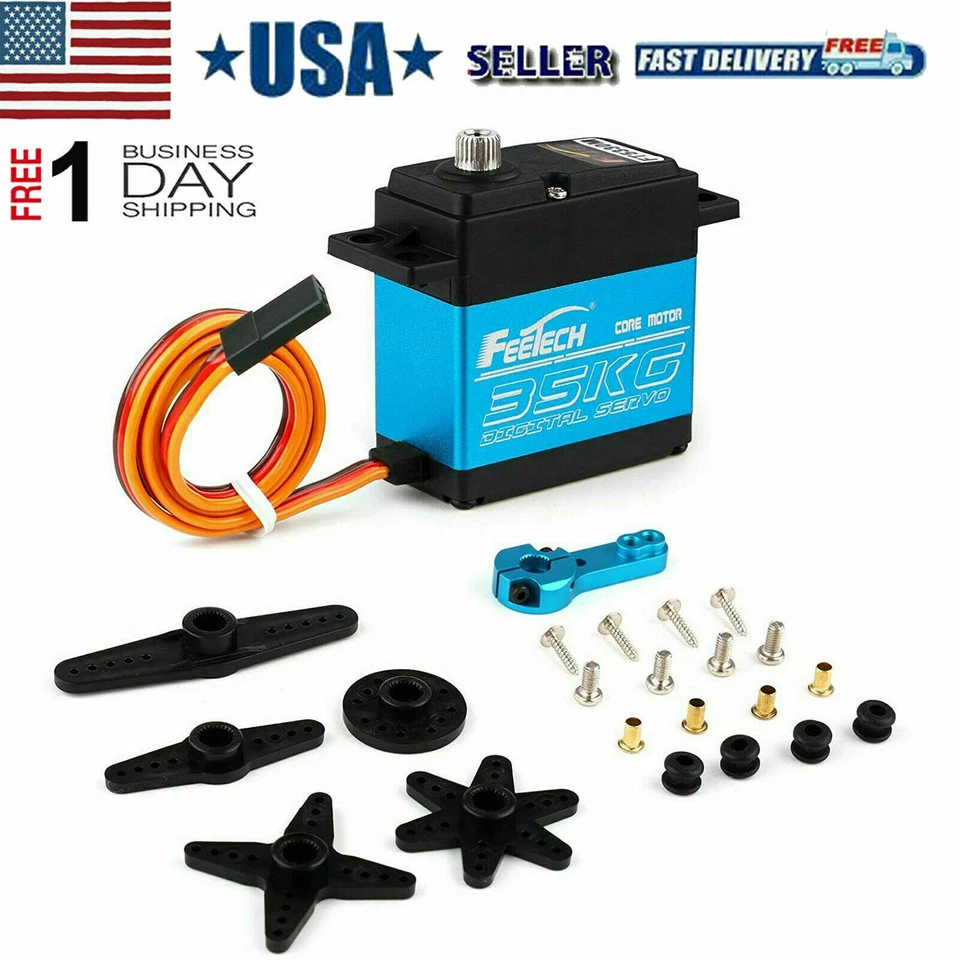 6X 35kg Metal Gear Digital Servo HIGH TORQUE & SPEED RC Car Servo Waterproof USA - Image 4 of 4