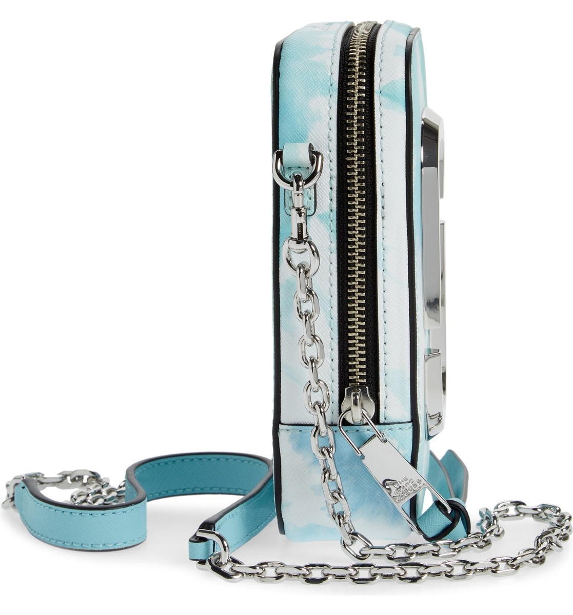 New MARC JACOBS The Hot Shot Crossbody Phone Bag - Blue Multi/Silver MSRP  $350