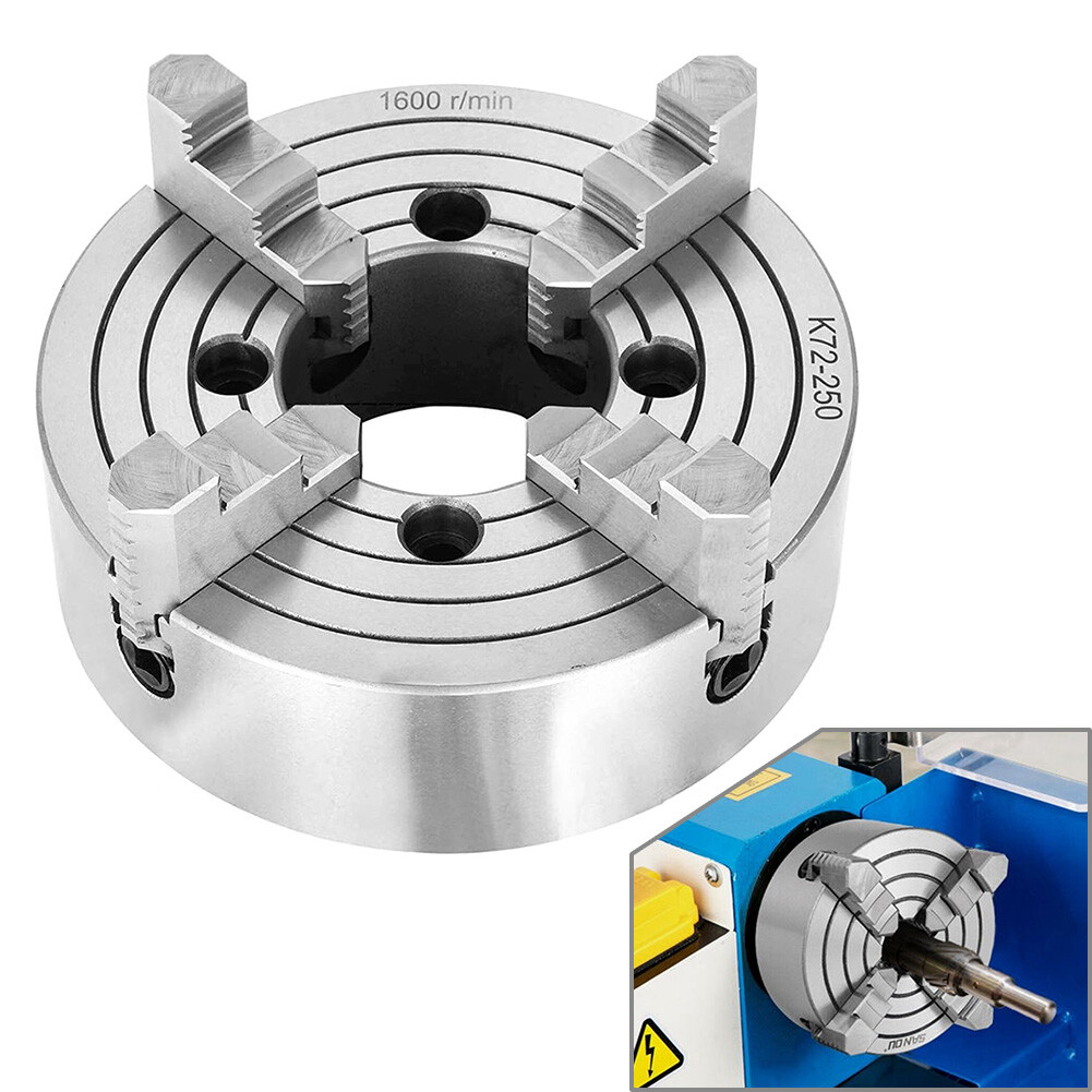 K72-250 10''4 Jaw Independent Reversible Lathe Chuck Lathing For