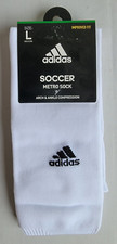 Unisex Size L 9-13Men/10-12Women White Black Adidas Soccer Metro Socks 5152119D