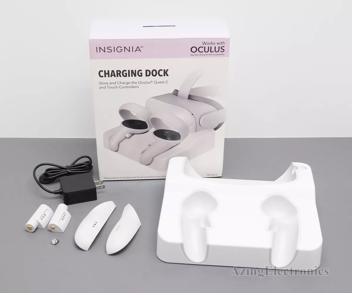  Charging Dock for Oculus Quest 2 Controllers, VR Accessories  Charger Station with 2 Rechargeable Batteries, Fast Charging Station Set  with Type-C Charging Cable : Video Games