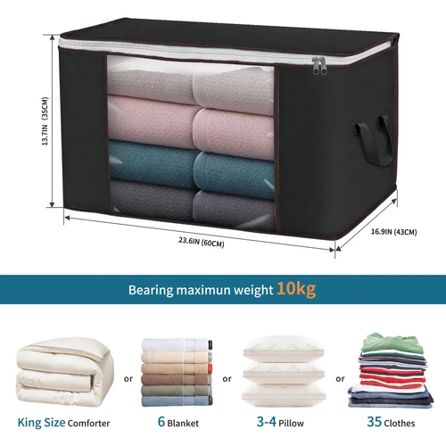 Large Anti Dust Clothes Storage Bag Quilt Blanket Storage Sort Home Organizer US - Bild 16 von 43