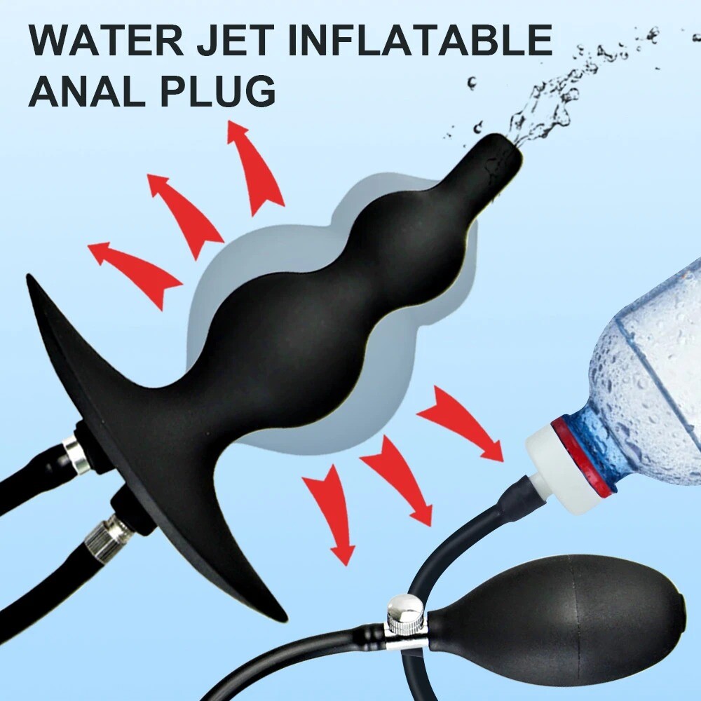 Silicone Huge Inflatable Bondage Pump Spreader Expander Cleaner Plug Male  BDSM | eBay