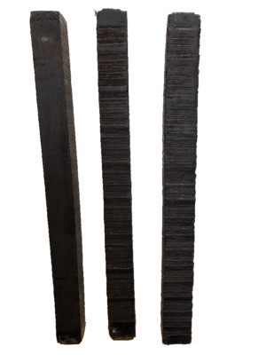 3 Pcs, Gaboon Ebony Turning Blank 1x 1x 6 Square Lumber Wood Block Lathe