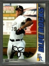 2002 Choice Wilmington Blue Rocks #11 Kyle Snyder Card Signed Autograph