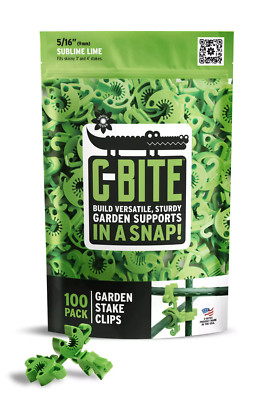 C-BITE Lime Green - 8-9mm (fit on standard skinny 3' and 4' garden stakes)