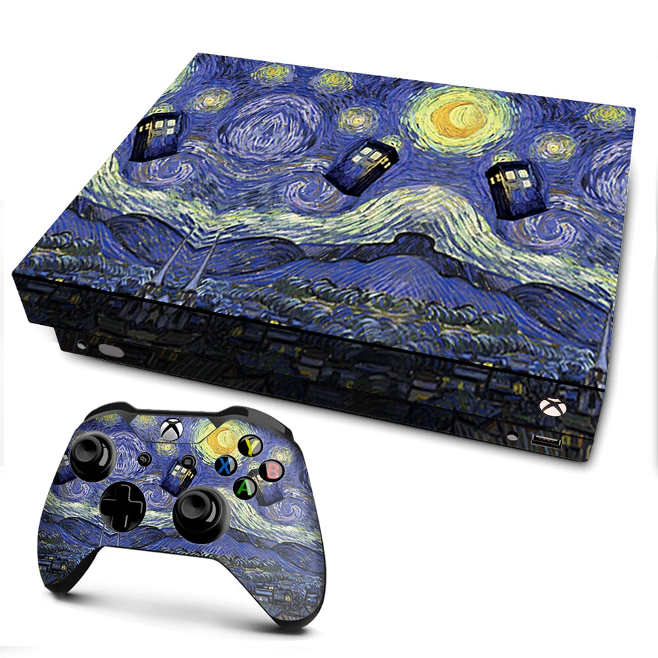 ITSASKIN Xbox One X Console Skins Decal Wrap ONLY Tardis Starry Night