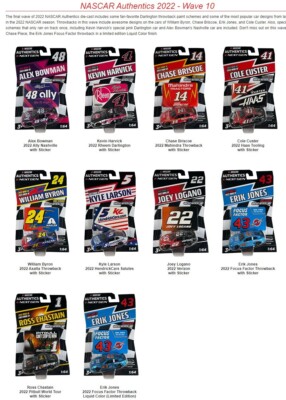 TEAM NACS TEN ☆激レアグッズ☆ 2022 NASCAR Authentics Next Gen (WAVE 10) Diecast Cars (FULL SET