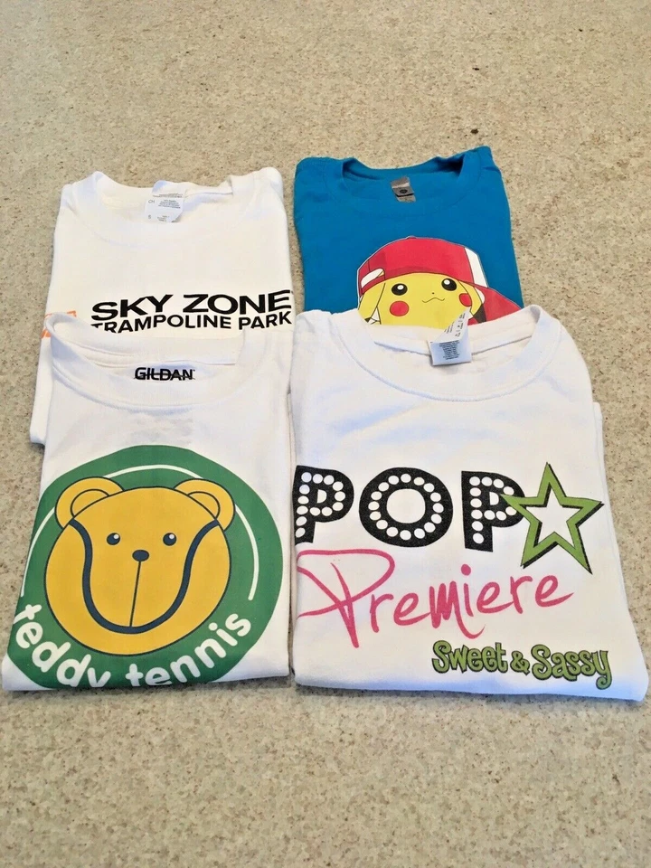 Lote de 4 camisetas serigrafiadas manga corta para niña (6-8) Foto 3 de 4