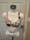 Mott50 Purple Plum & Floral Swim Suit Bikini Top UPF 50+, Size Small, NWT!