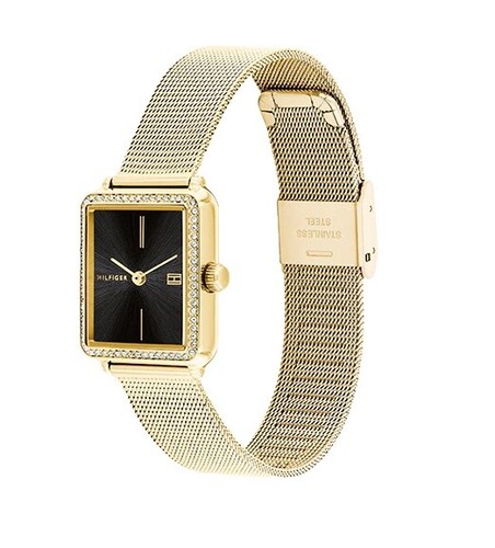 Tommy Hilfiger Women’s Gold-Tone Square Analog Quartz Watch Bracelet w/ Box Amazon.com: Tommy Hilfiger Women main image 3