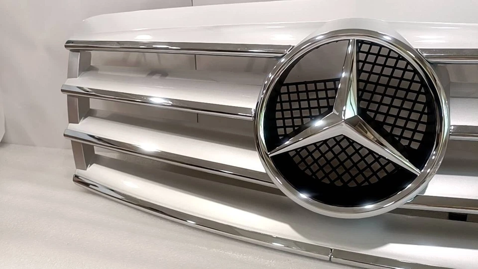 1996 97 98 for Mercedes E300 E320 E420 E430 E500 W210 Grille Silver Pre-Facelift - Image 3 of 4